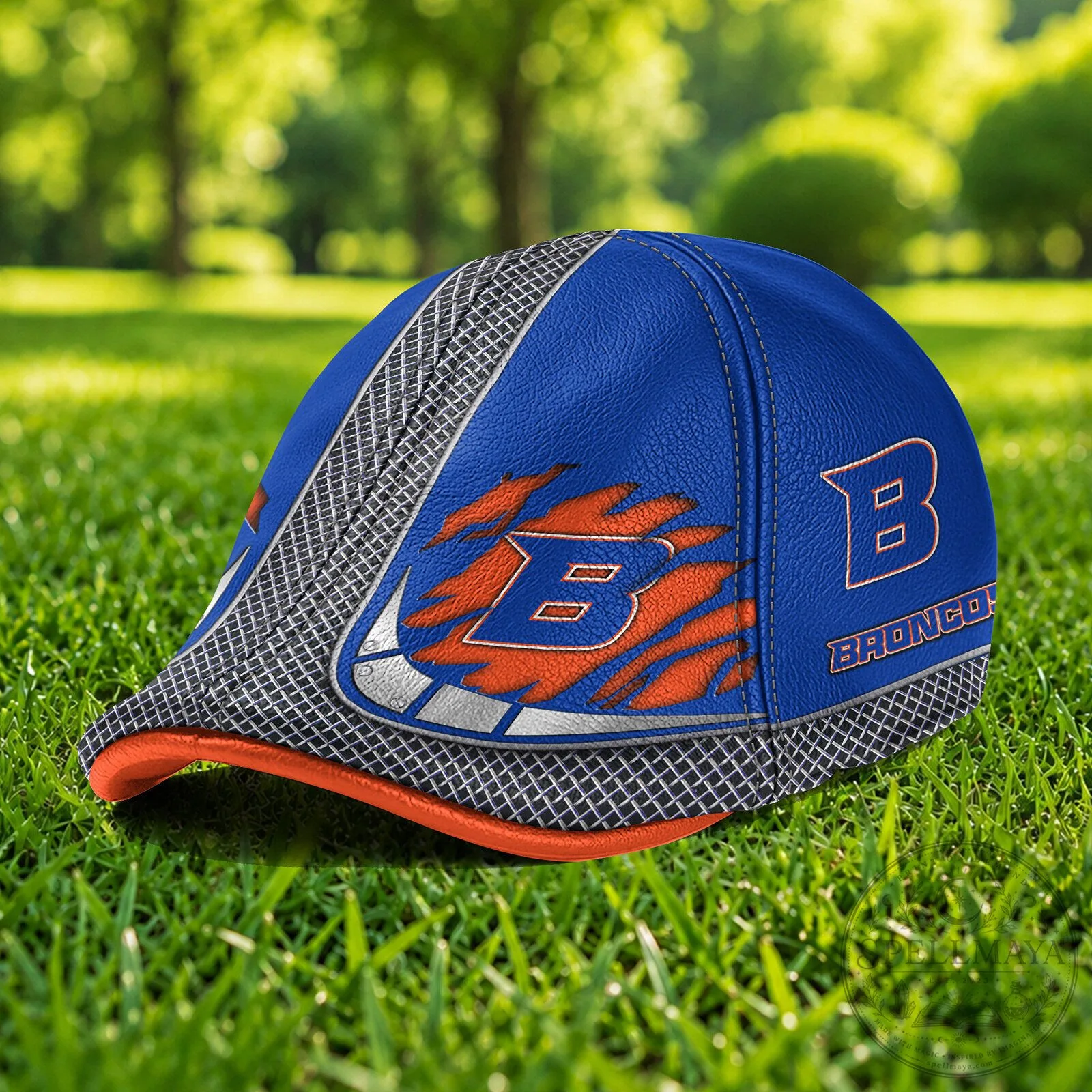 Boise State Broncos NCAA Blue and Orange Ivy Cap Flat Cap for Men and Women 8 Boise State Broncos NCAA Blue and Orange Ivy Cap Flat Cap for Men and Women