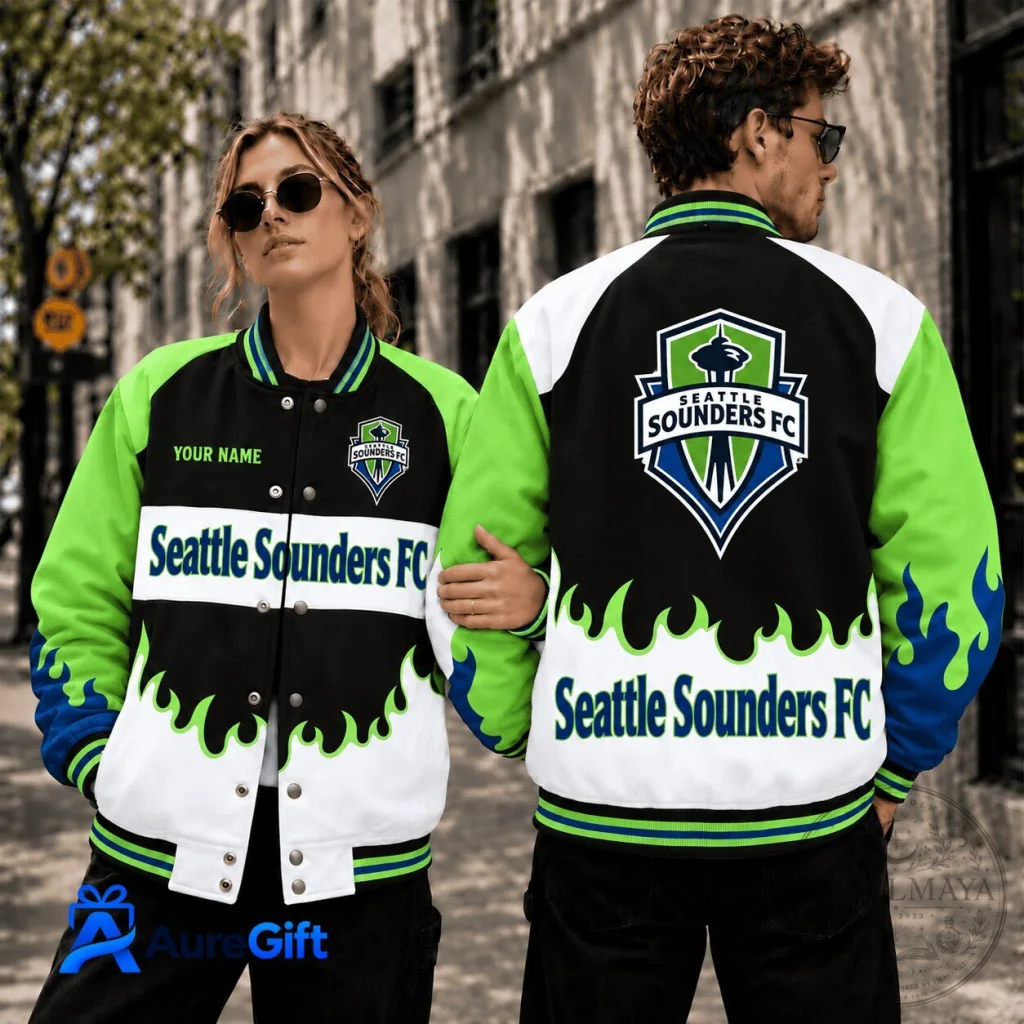 Seattle Sounders FC Personalized Baseball Jacket Seattle Sounders FC Personalized Baseball Jacket