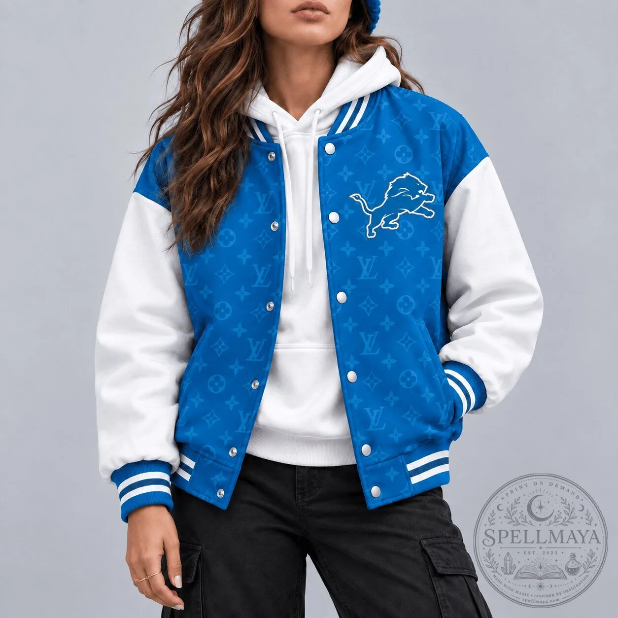 Detroit Lions National Football League Varsity Bomber Jacket