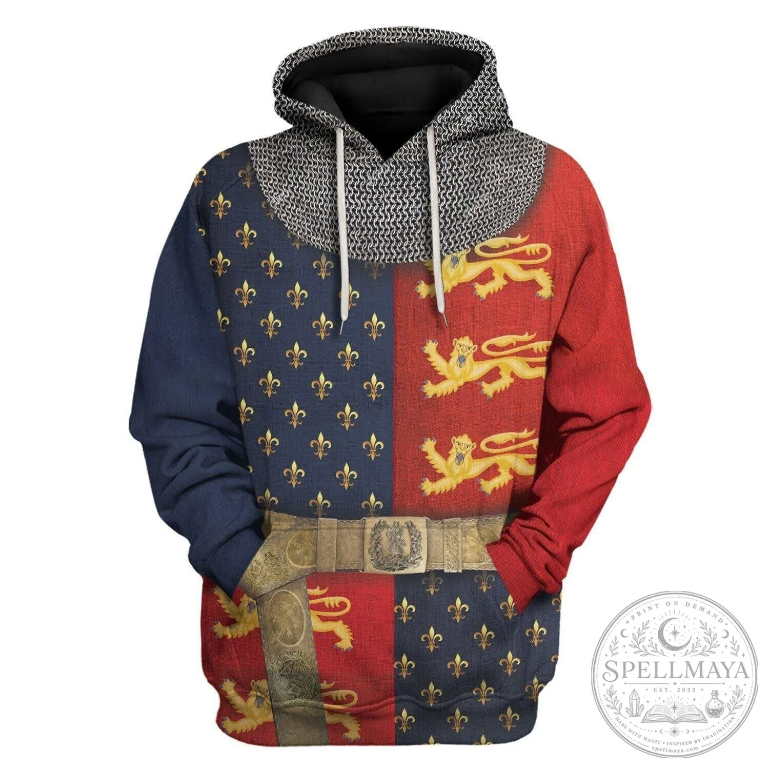Henry V of England Medieval Knight Armor Costume Hoodie 18 Henry V of England Medieval Knight Armor Costume Hoodie