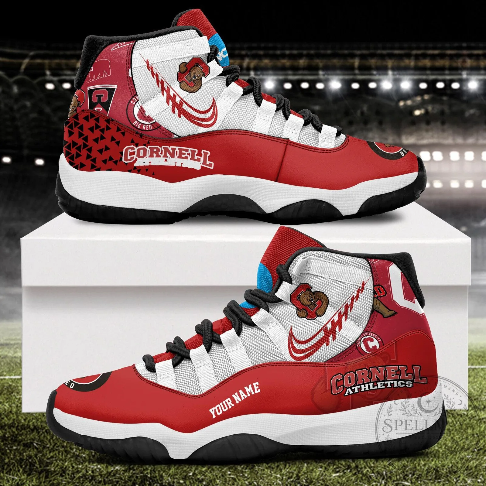 .E.AquaSox Toy Story Night Limited Jersey NN 4 Cornell University Big Red Athletics Custom Name Air Jordan 11 Sneakers