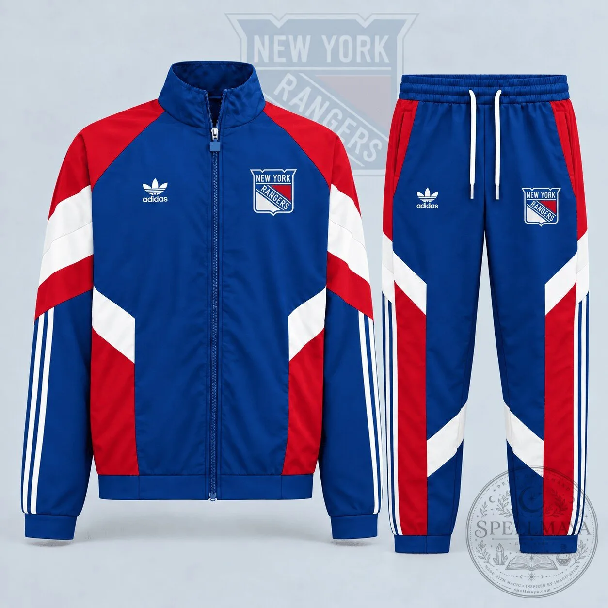 New York Rangers Adidas Tracksuit Jacket and Jogger Pants Set