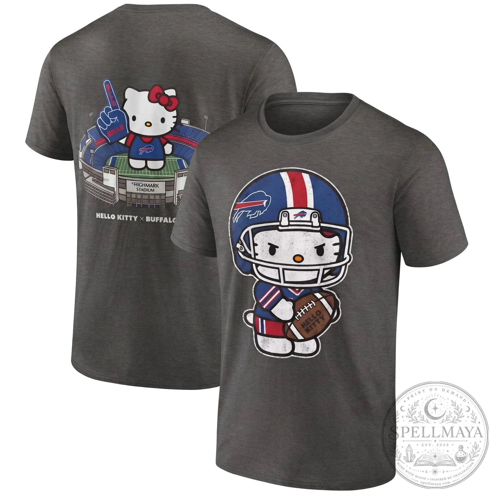 Hello Kitty Buffalo Bills Highmark Stadium Football T-Shirt 20 Hello Kitty Buffalo Bills Highmark Stadium Football T-Shirt