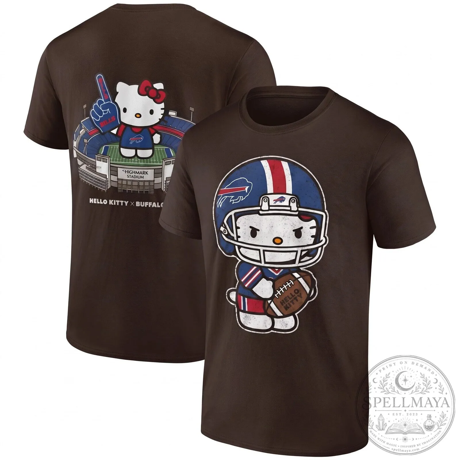 Hello Kitty Buffalo Bills Highmark Stadium Football T-Shirt 17 Hello Kitty Buffalo Bills Highmark Stadium Football T-Shirt