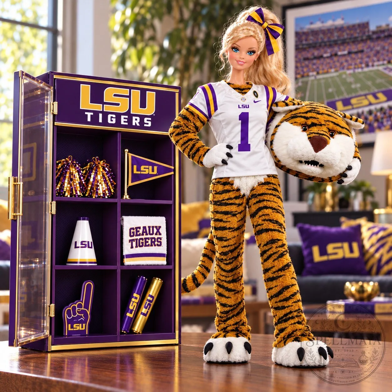 LSU Tigers Barbie Doll Collectible Figure