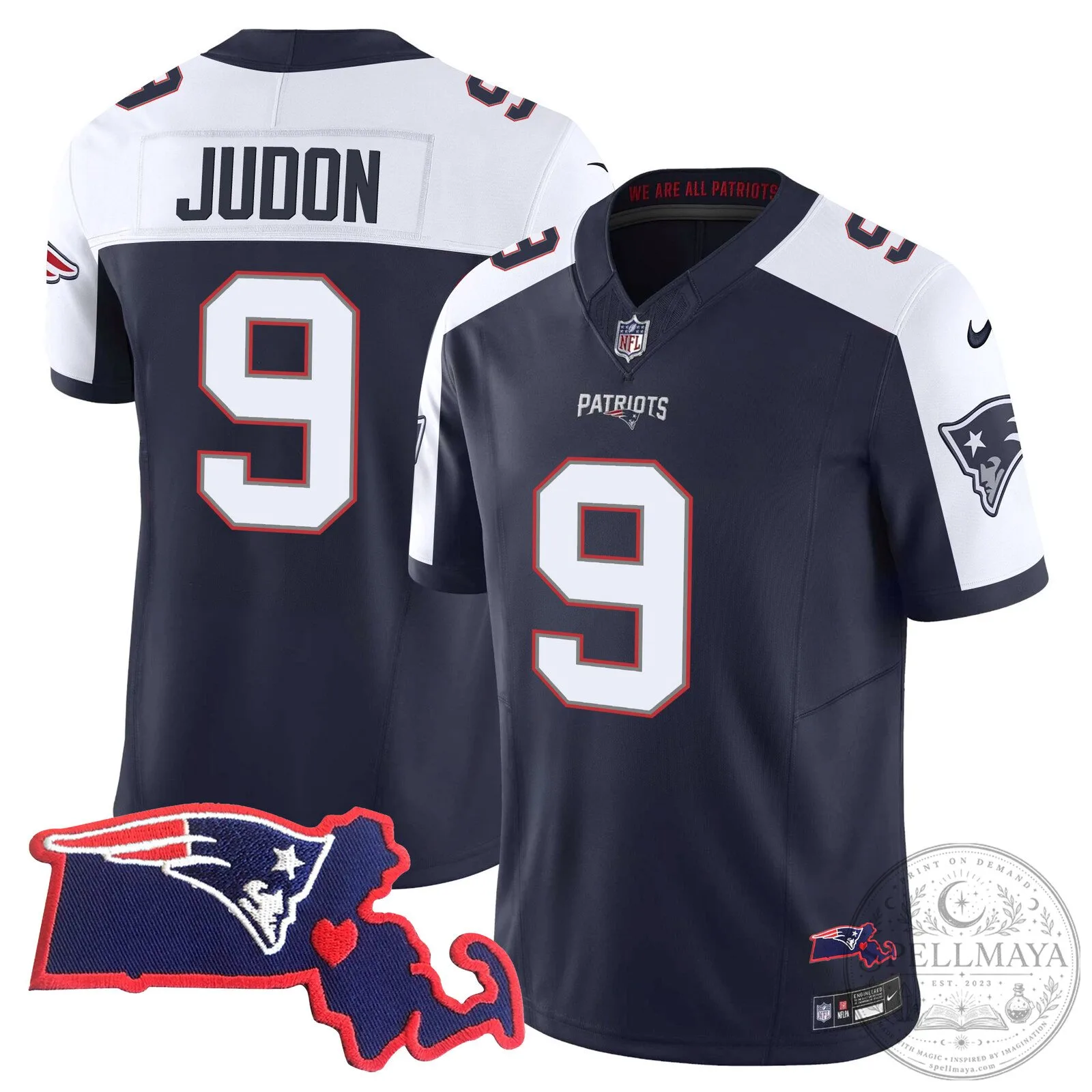 New England Patriots Matthew Judon Number 9 NFL Football Jersey 4 New England Patriots Matthew Judon Number 9 NFL Football Jersey