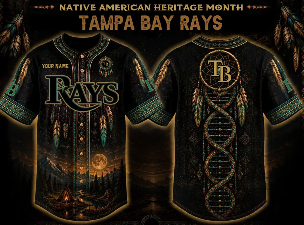tampa-bay-rays-baseball-native-american-heritage-month-personalized-baseball-jersey-featured Tampa Bay Rays Baseball Native American Heritage Month Personalized Baseball Jersey