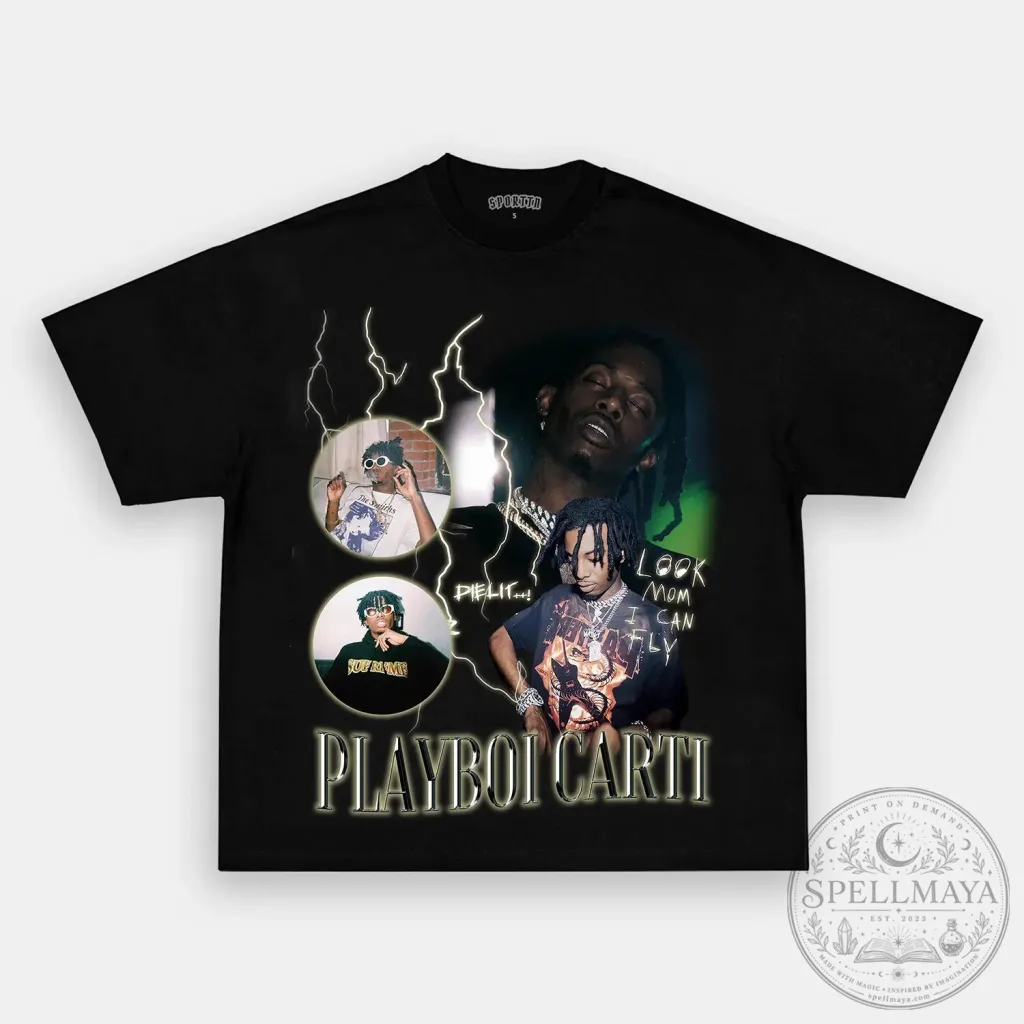 Playboi Carti Rapper Music Concert Tour Black Graphic T-Shirt Playboi Carti Rapper Music Concert Tour Black Graphic T-Shirt