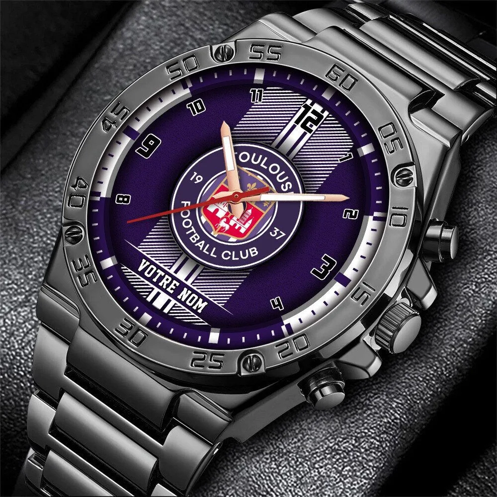 Toulouse Football Club Logo Stainless Steel Wrist Watch