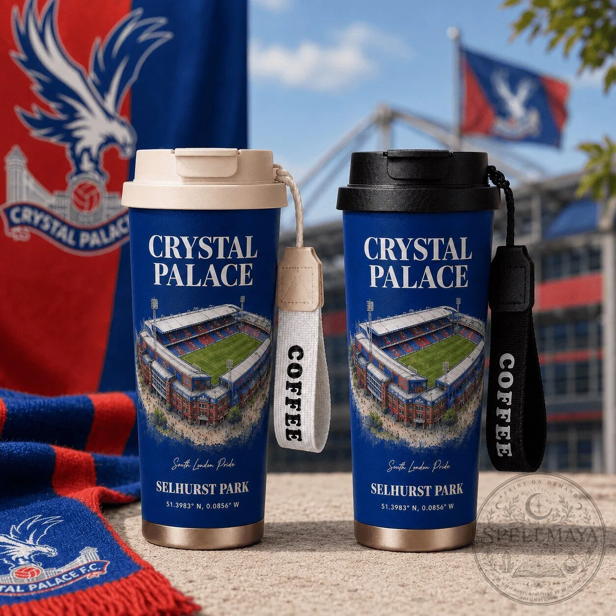 Crystal Palace Football Club Selhurst Park Stadium Travel Tumbler