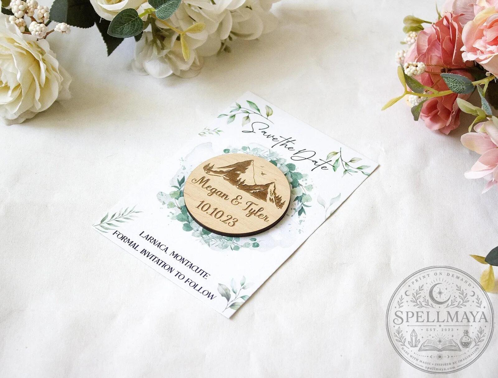 Personalized Save The Date Wedding Favor Magnet Rustic Wooden Custom Invitation 9 Personalized Save The Date Wedding Favor Magnet Rustic Wooden Custom Invitation