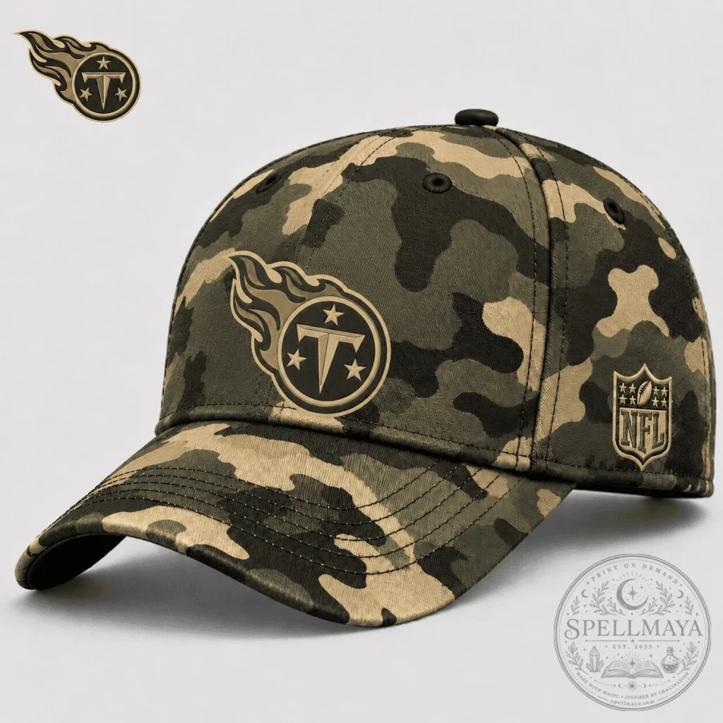 Camouflage Hat for Tennessee Titans NFL Team - Baseball Cap Camouflage Hat for Tennessee Titans NFL Team - Baseball Cap