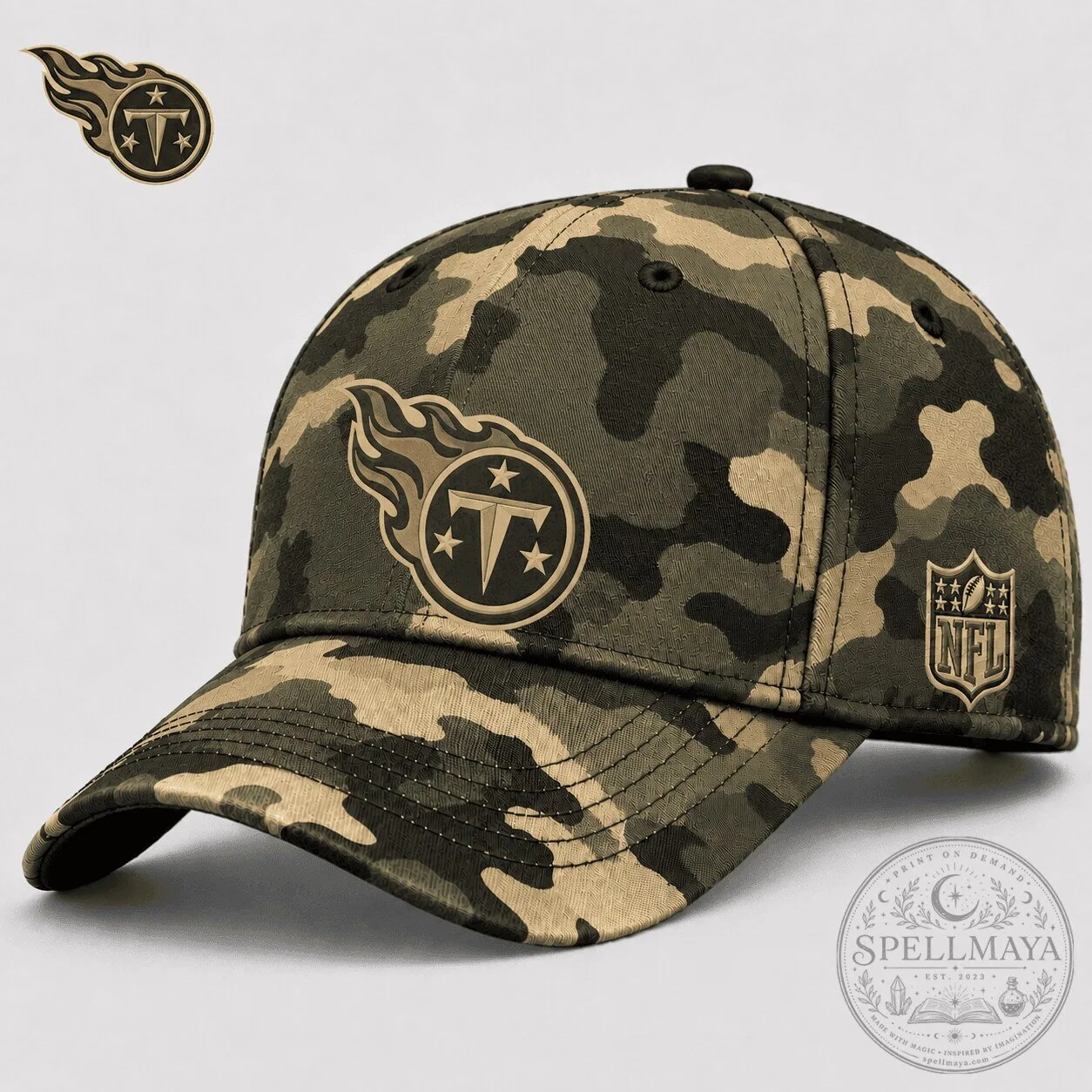 Camouflage Hat for Tennessee Titans NFL Team - Baseball Cap