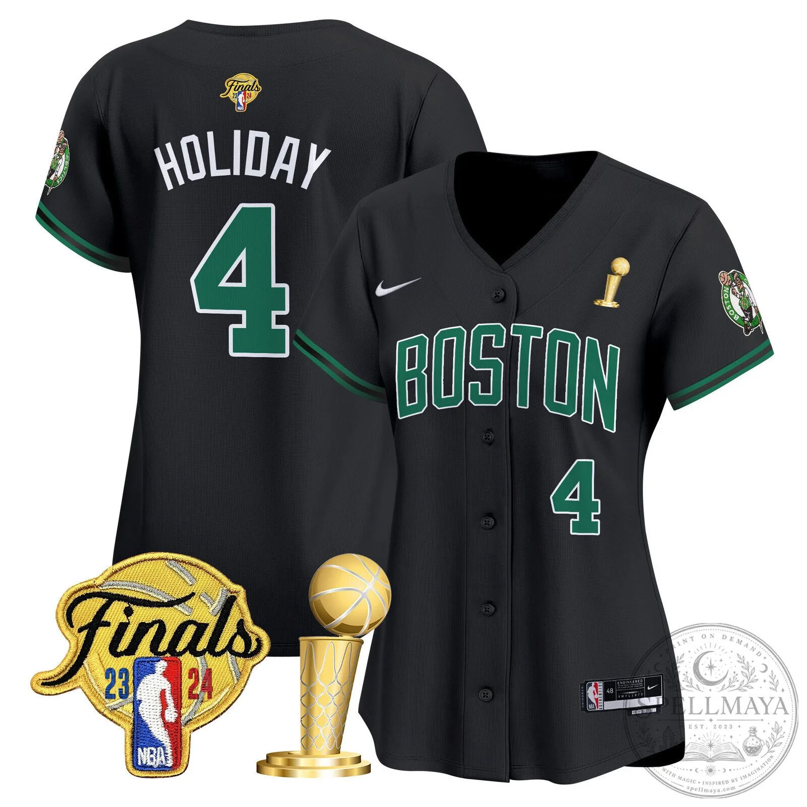 Boston Celtics Jayson Tatum 2024 NBA Finals Champions Baseball Jersey 50 Boston Celtics Jayson Tatum 2024 NBA Finals Champions Baseball Jersey