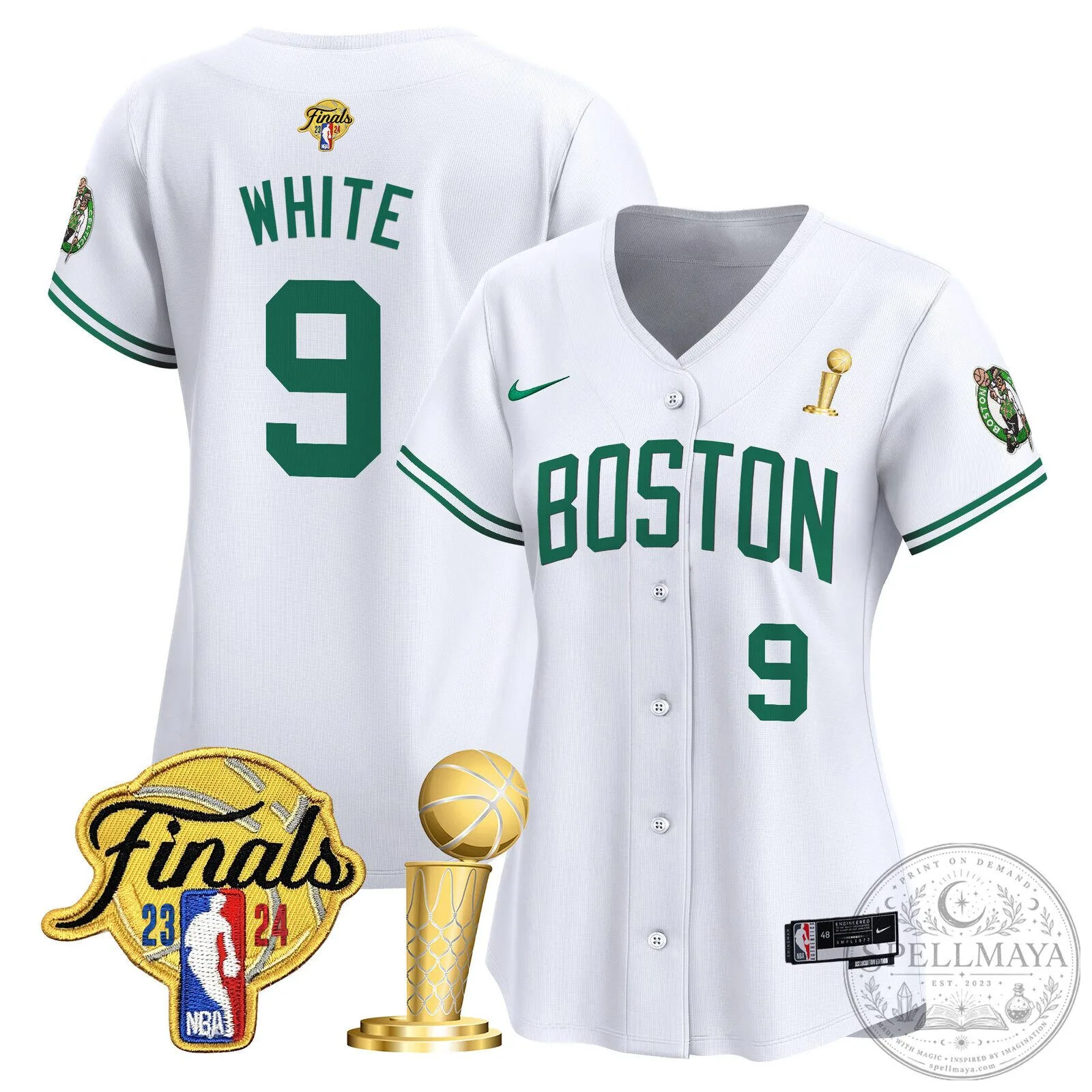 Boston Celtics Jayson Tatum 2024 NBA Finals Champions Baseball Jersey 61 Boston Celtics Jayson Tatum 2024 NBA Finals Champions Baseball Jersey