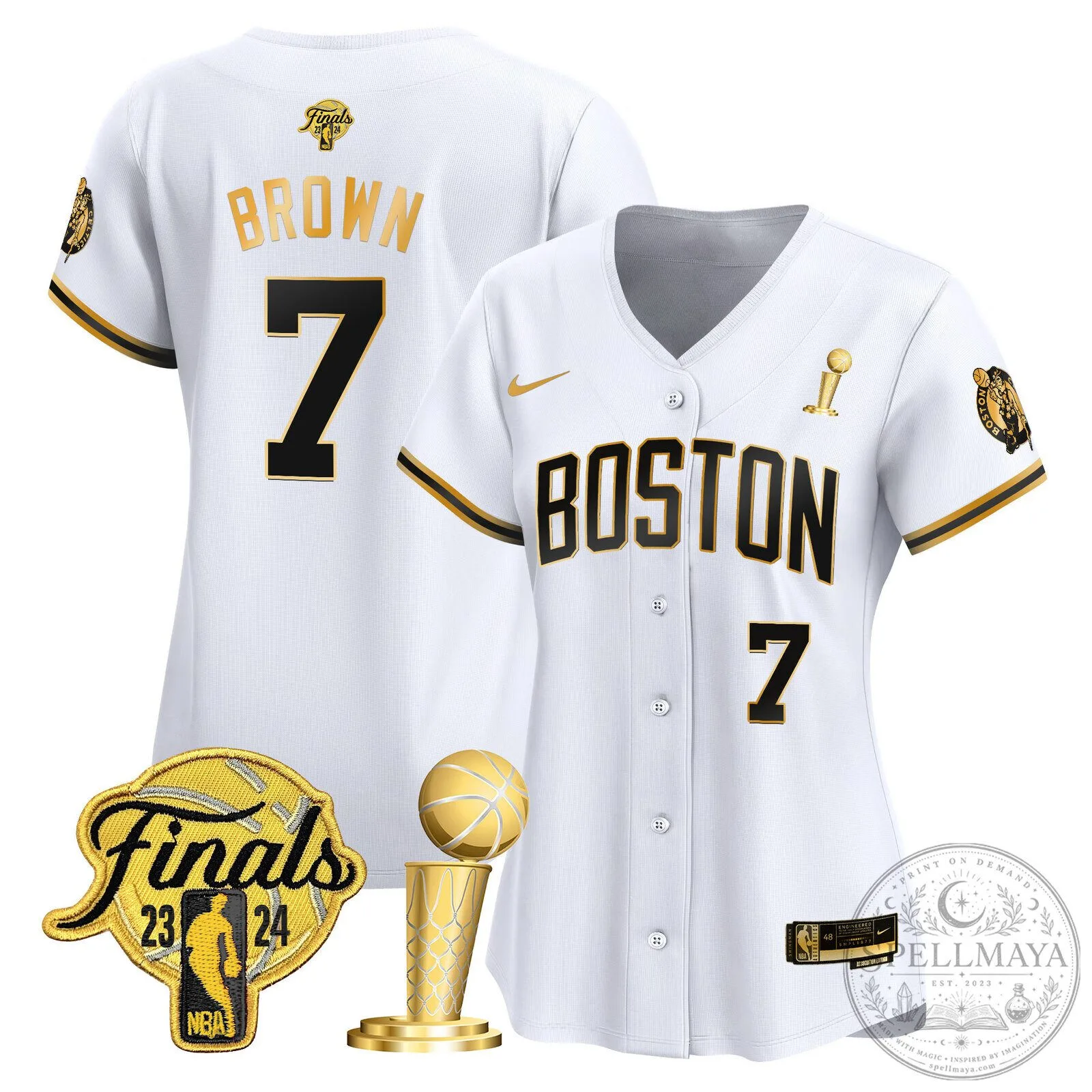 Boston Celtics Jayson Tatum 2024 NBA Finals Champions Baseball Jersey 76 Boston Celtics Jayson Tatum 2024 NBA Finals Champions Baseball Jersey