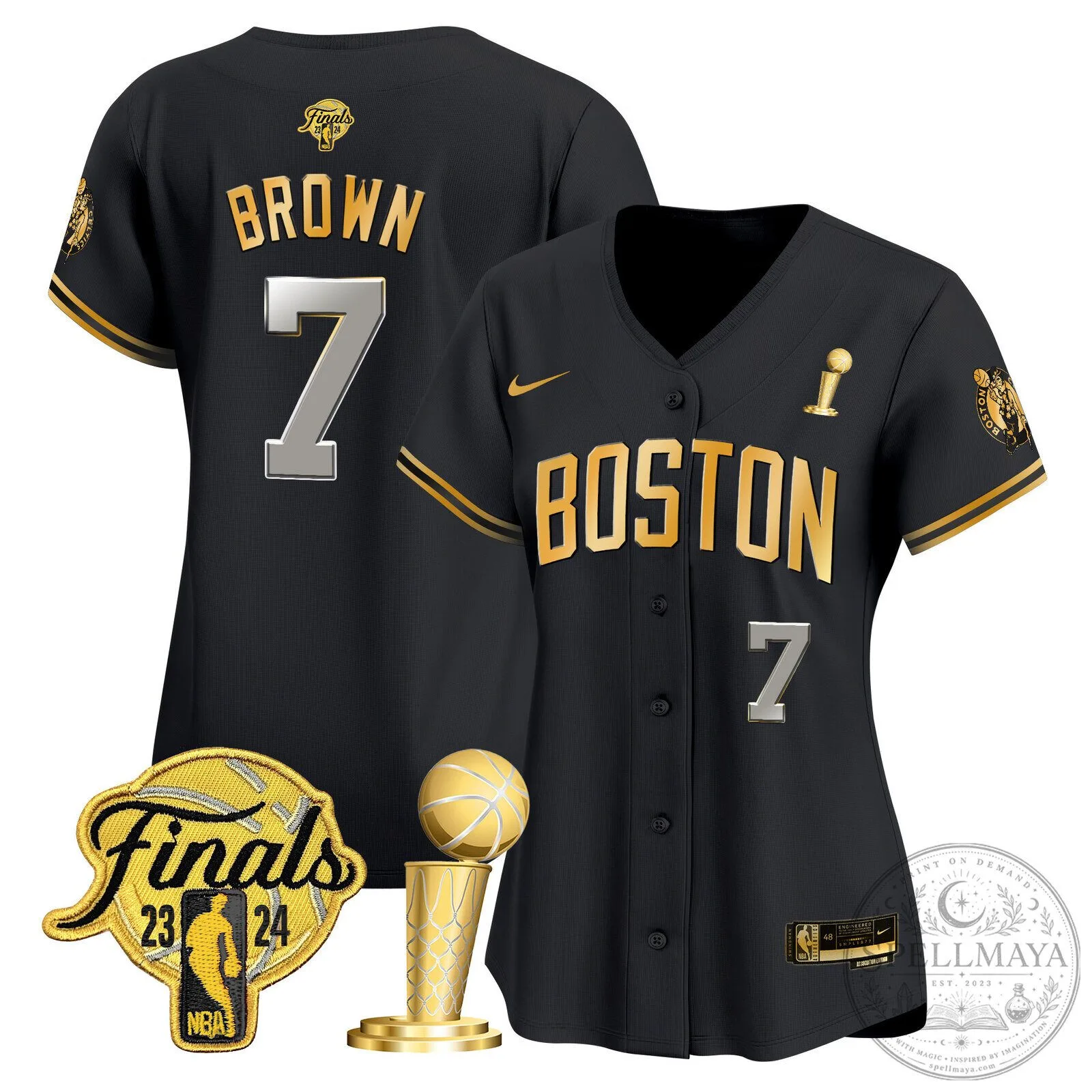 Boston Celtics Jayson Tatum 2024 NBA Finals Champions Baseball Jersey 83 Boston Celtics Jayson Tatum 2024 NBA Finals Champions Baseball Jersey