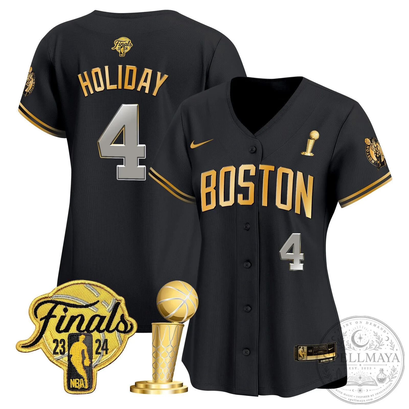 Boston Celtics Jayson Tatum 2024 NBA Finals Champions Baseball Jersey 85 Boston Celtics Jayson Tatum 2024 NBA Finals Champions Baseball Jersey
