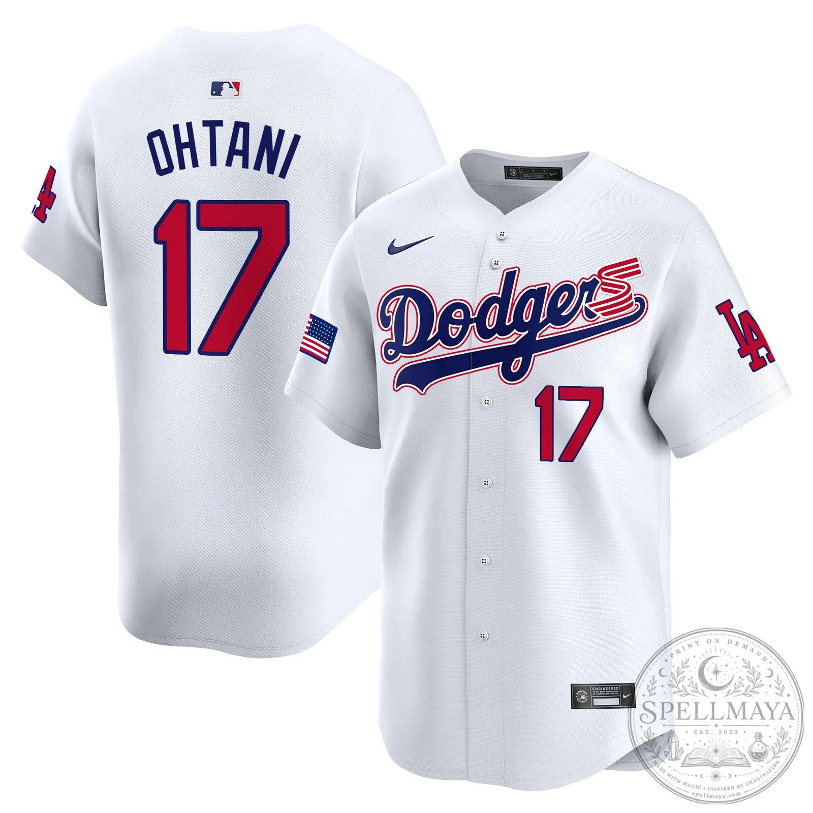Dodgers Shohei Ohtani 2024 Independence Day Baseball Jersey