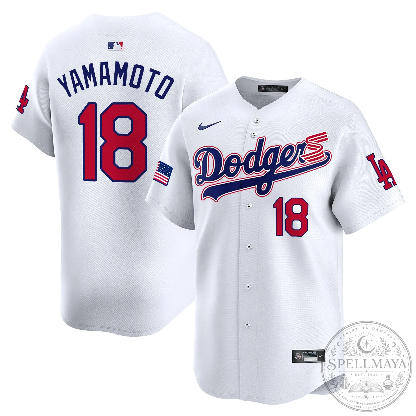 Dodgers Shohei Ohtani 2024 Independence Day Baseball Jersey 40 Dodgers Shohei Ohtani 2024 Independence Day Baseball Jersey