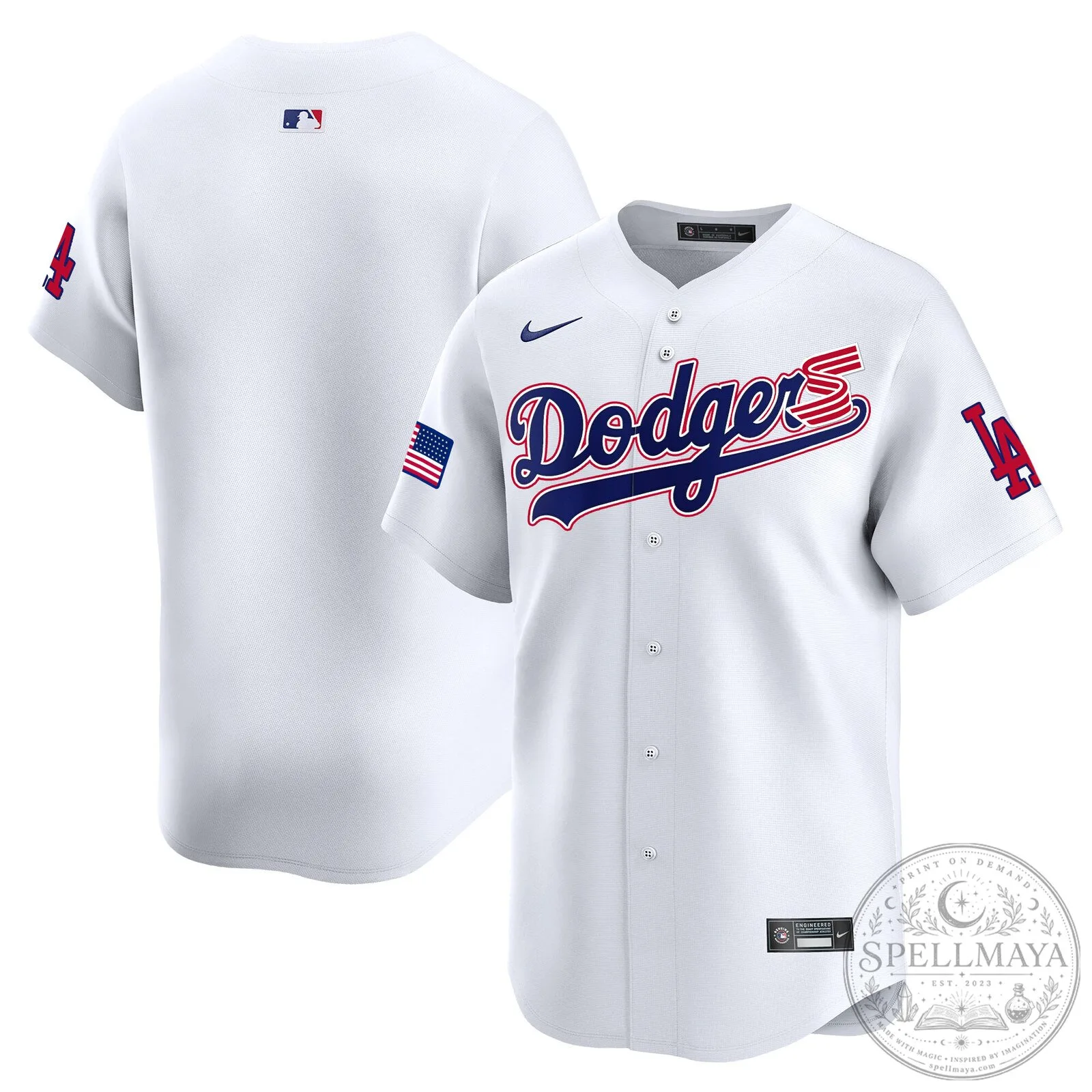 Dodgers Shohei Ohtani 2024 Independence Day Baseball Jersey 43 Dodgers Shohei Ohtani 2024 Independence Day Baseball Jersey