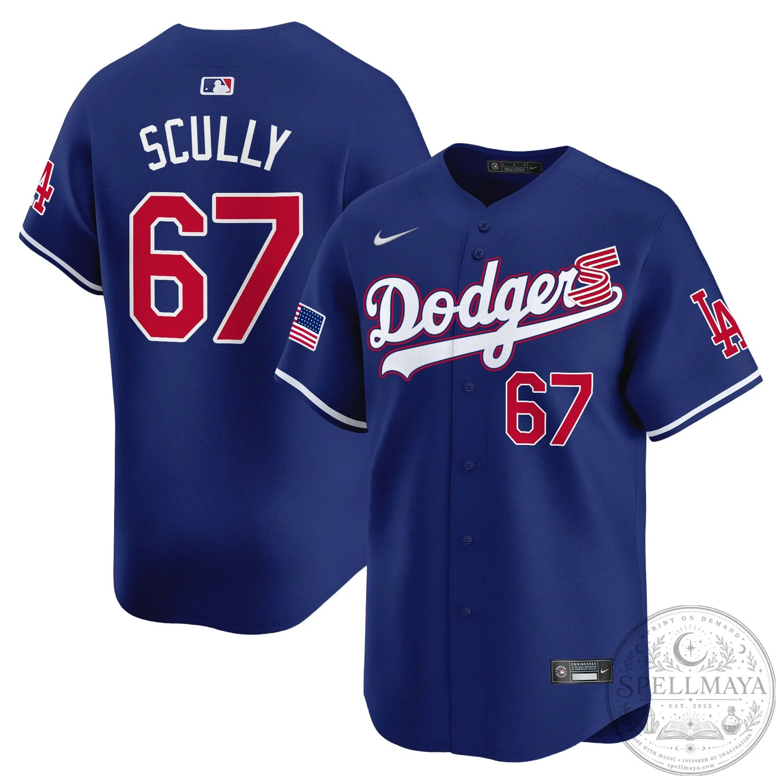 Dodgers Shohei Ohtani 2024 Independence Day Baseball Jersey 58 Dodgers Shohei Ohtani 2024 Independence Day Baseball Jersey