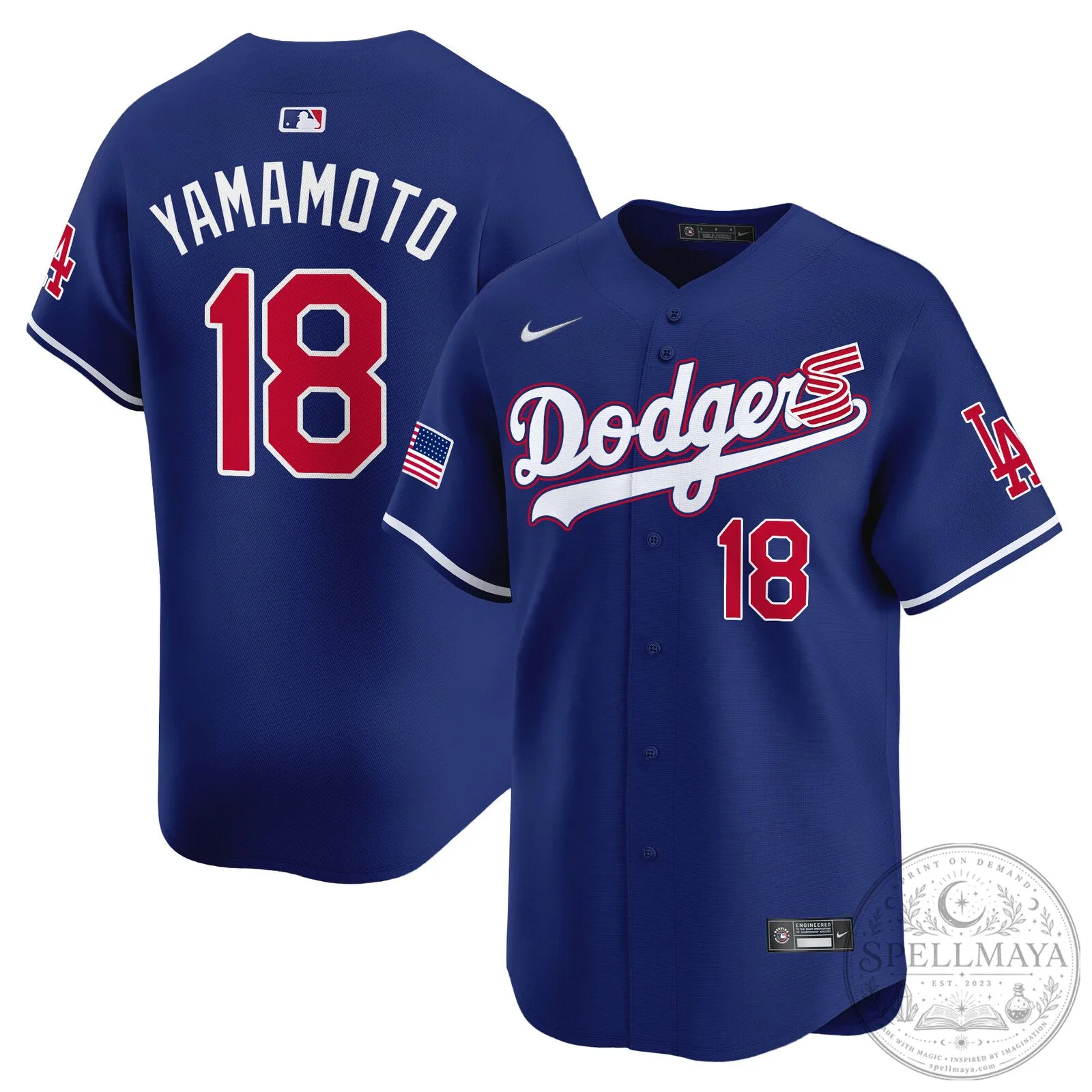 Dodgers Shohei Ohtani 2024 Independence Day Baseball Jersey 60 Dodgers Shohei Ohtani 2024 Independence Day Baseball Jersey