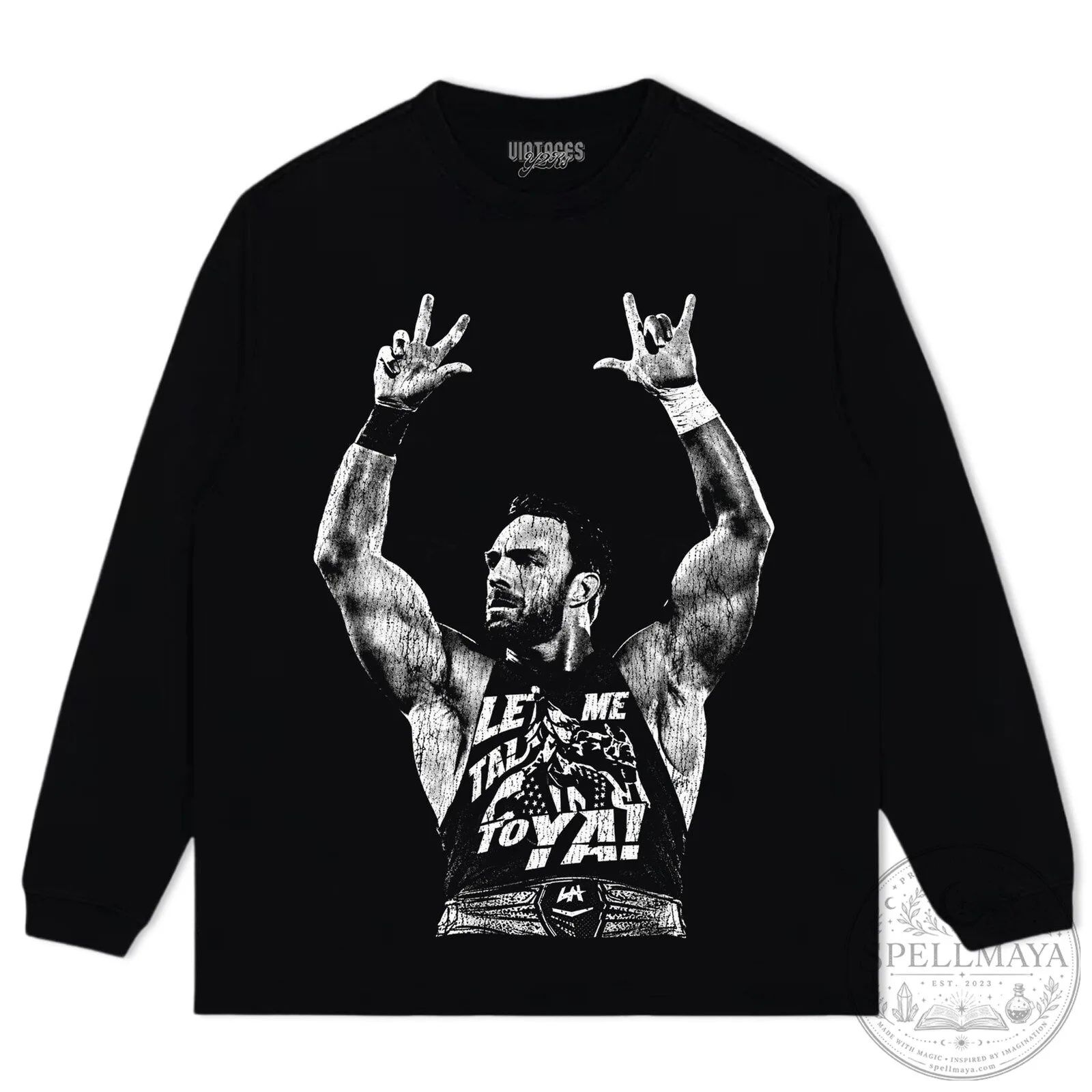 LA Knight Vintage Professional Wrestler Black and White Portrait T-Shirt 15 LA Knight Vintage Professional Wrestler Black and White Portrait T-Shirt