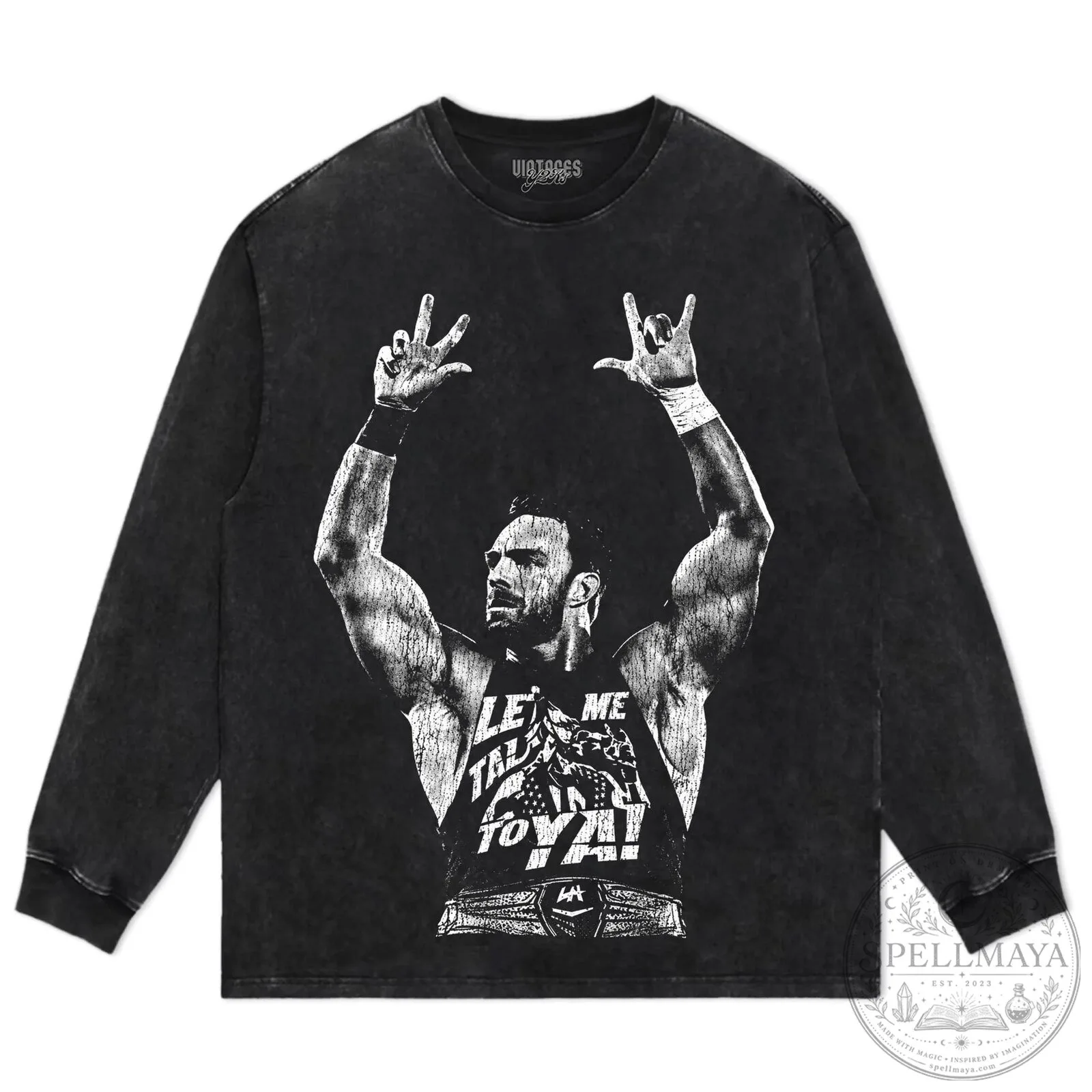 LA Knight Vintage Professional Wrestler Black and White Portrait T-Shirt 16 LA Knight Vintage Professional Wrestler Black and White Portrait T-Shirt