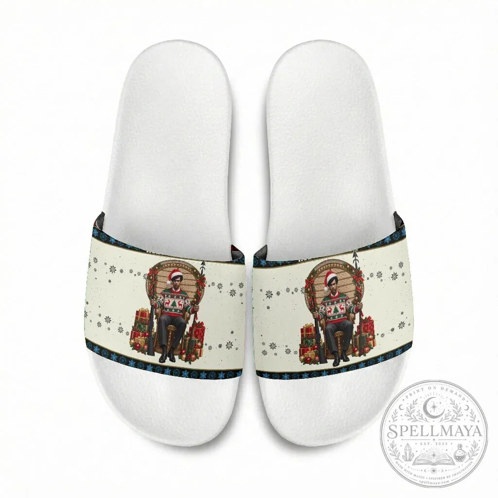 Huey P. Newton Black Panther Christmas Ugly Holiday Slide Sandals 12 Huey P. Newton Black Panther Christmas Ugly Holiday Slide Sandals