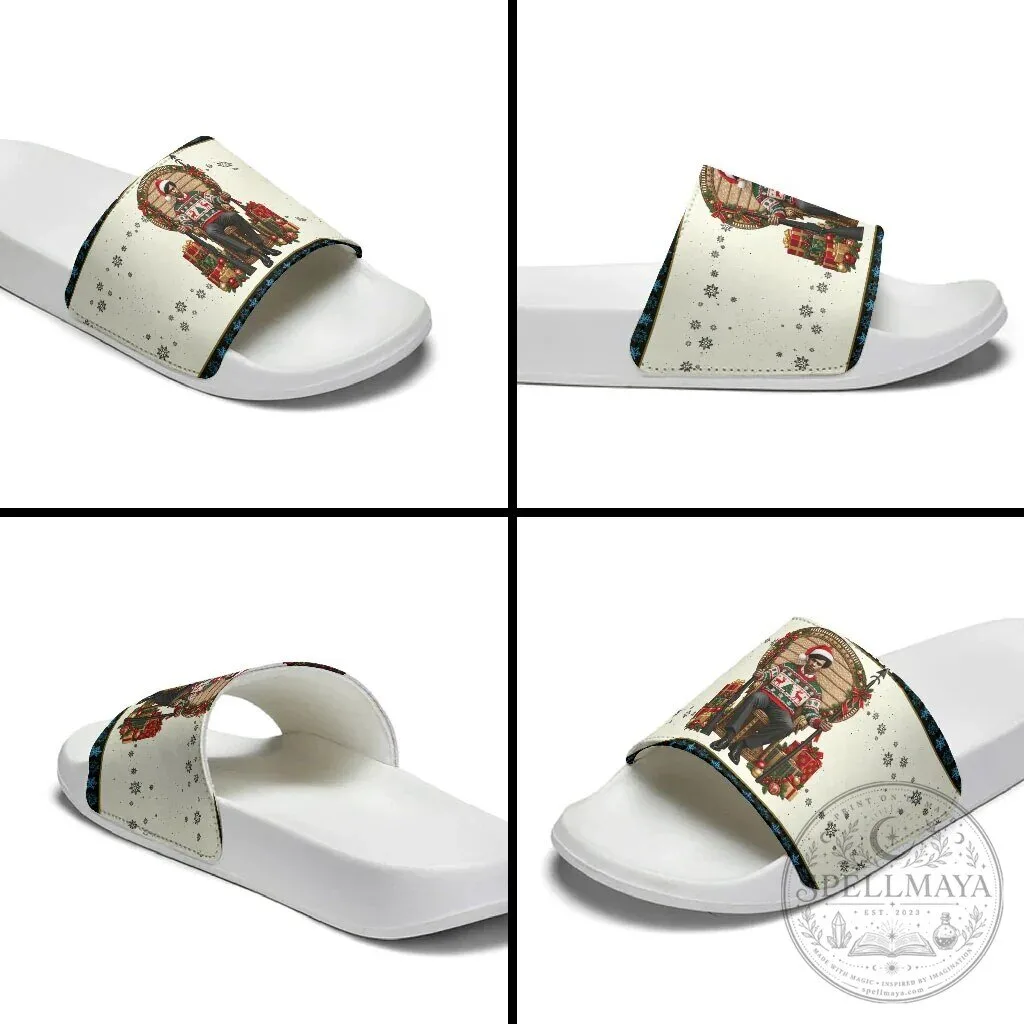Huey P. Newton Black Panther Christmas Ugly Holiday Slide Sandals 15 Huey P. Newton Black Panther Christmas Ugly Holiday Slide Sandals