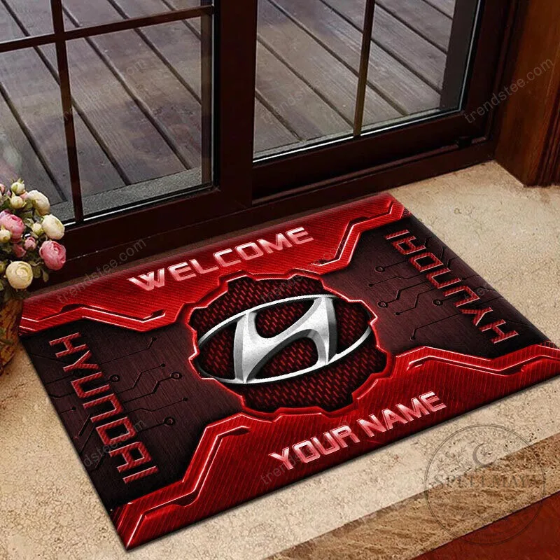 Hyundai Car Logo Welcome Custom Name Doormat 12 Hyundai Car Logo Welcome Custom Name Doormat