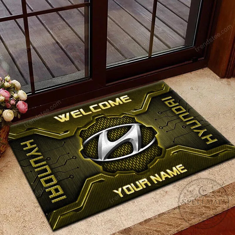 Hyundai Car Logo Welcome Custom Name Doormat 13 Hyundai Car Logo Welcome Custom Name Doormat