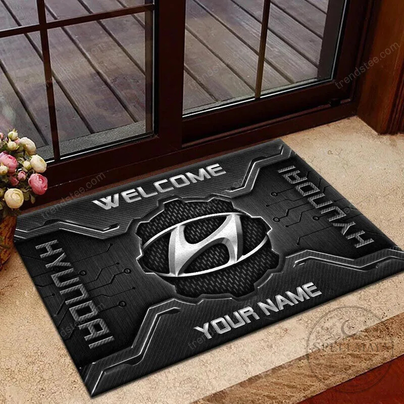 Hyundai Car Logo Welcome Custom Name Doormat 15 Hyundai Car Logo Welcome Custom Name Doormat