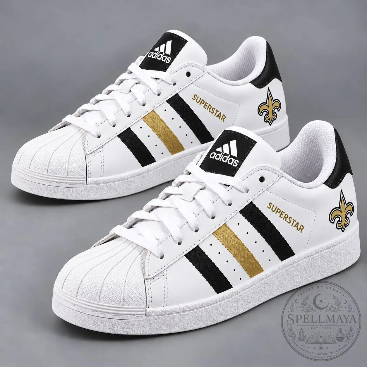 New Orleans Saints National Football League Superstar Shoes 2 New Orleans Saints National Football League Superstar Shoes