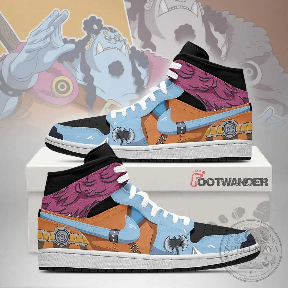 Jinbei One Piece Anime Character High Top Sneakers 1 Jinbei One Piece Anime Character High Top Sneakers
