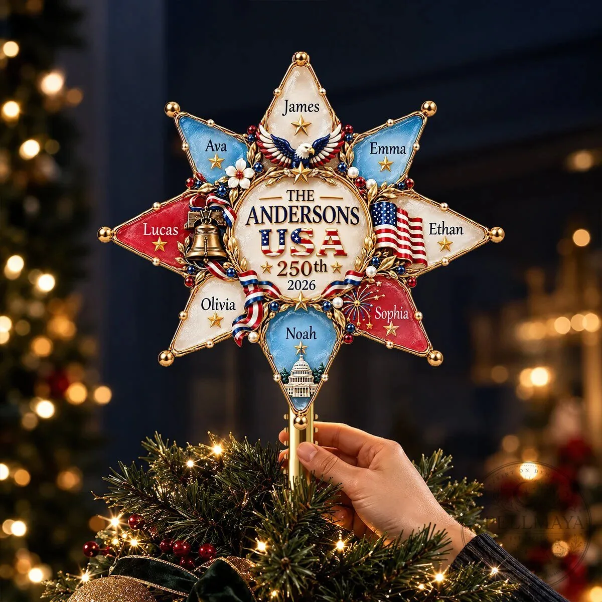 Personalized Family Christmas Tree Topper Ornament 11 Personalized Family Christmas Tree Topper Ornament