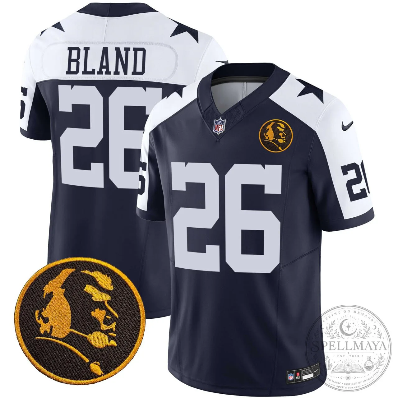 Daron Bland Dallas Cowboys NFL Football Jersey with John Madden Patch