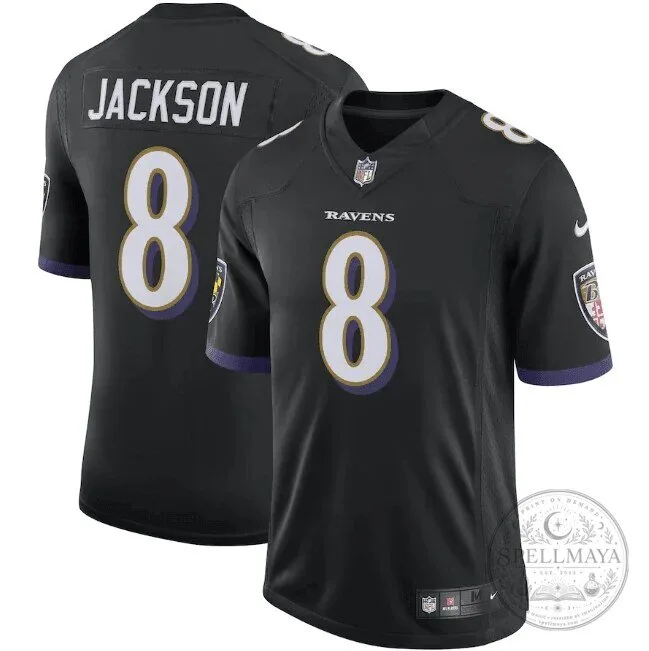Lamar Jackson Baltimore Ravens Black Football Jersey