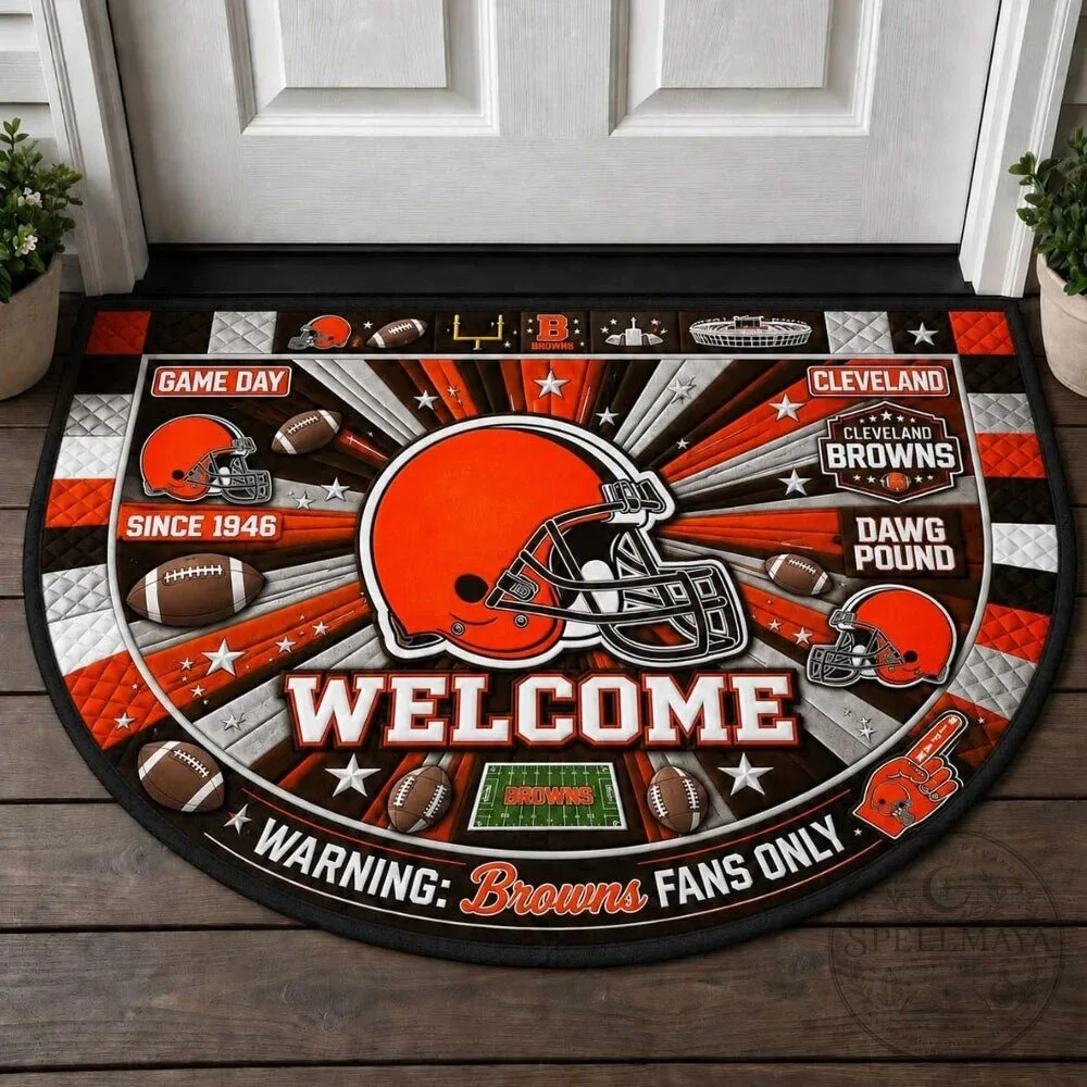 Cleveland Browns Football Team Welcome Doormat