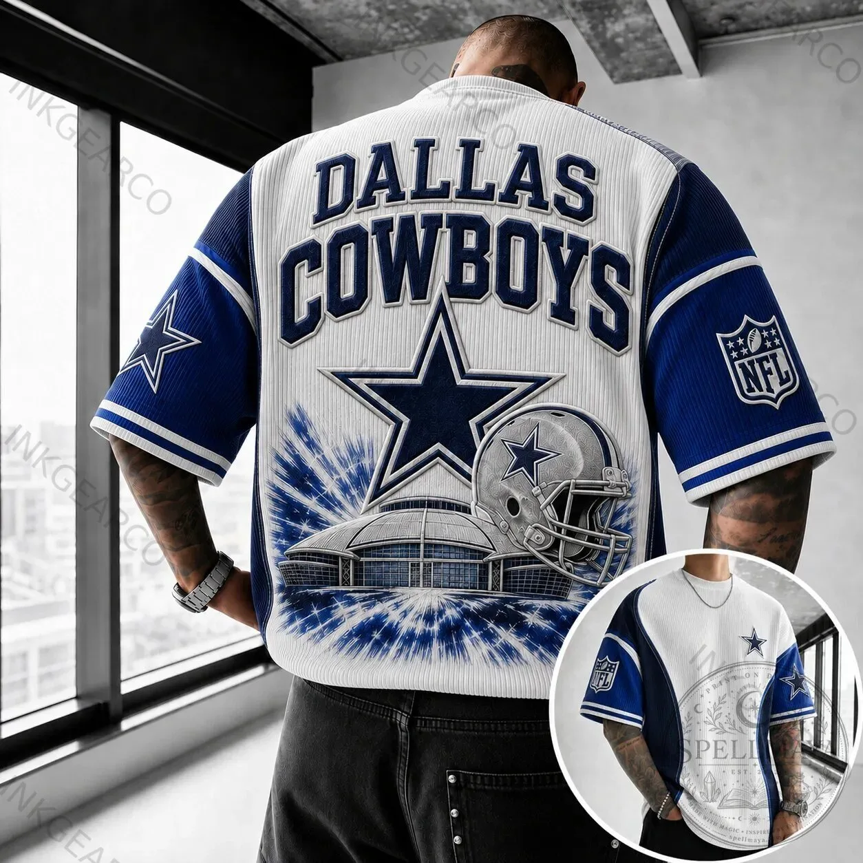 AT&T Stadium Short-Sleeve T-Shirt featuring Dallas Cowboys NFL Team Star Logo