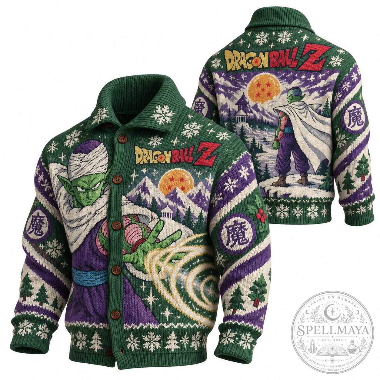 Piccolo Cardigan for Christmas - Ugly Sweater from Dragon Ball Z