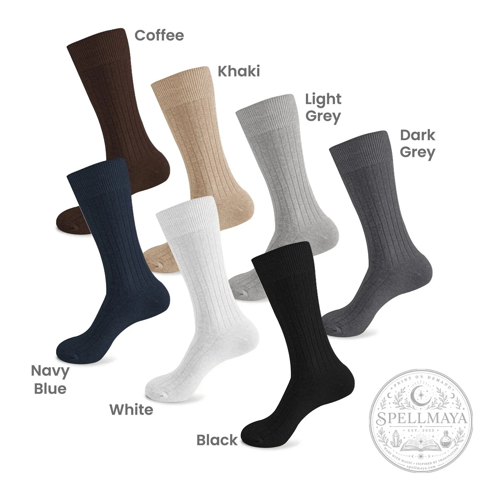 Personalized Roman Numeral Date and Initials Embroidered Brown Socks 15 Personalized Roman Numeral Date and Initials Embroidered Brown Socks