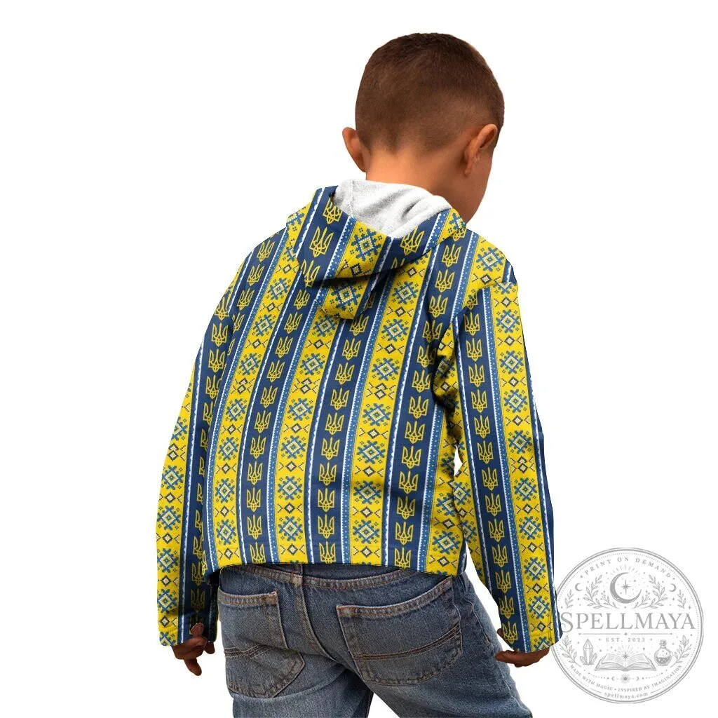Ukrainian Trident Pattern Christmas Hoodie for Kids and Youth 14 Ukrainian Trident Pattern Christmas Hoodie for Kids and Youth