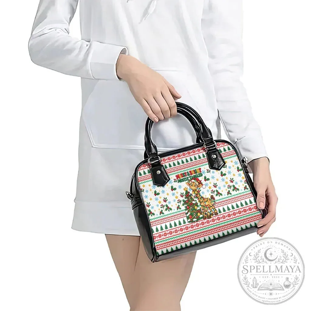 Christmas Giraffe Ugly Sweater Pattern Shoulder Handbag 15 Christmas Giraffe Ugly Sweater Pattern Shoulder Handbag