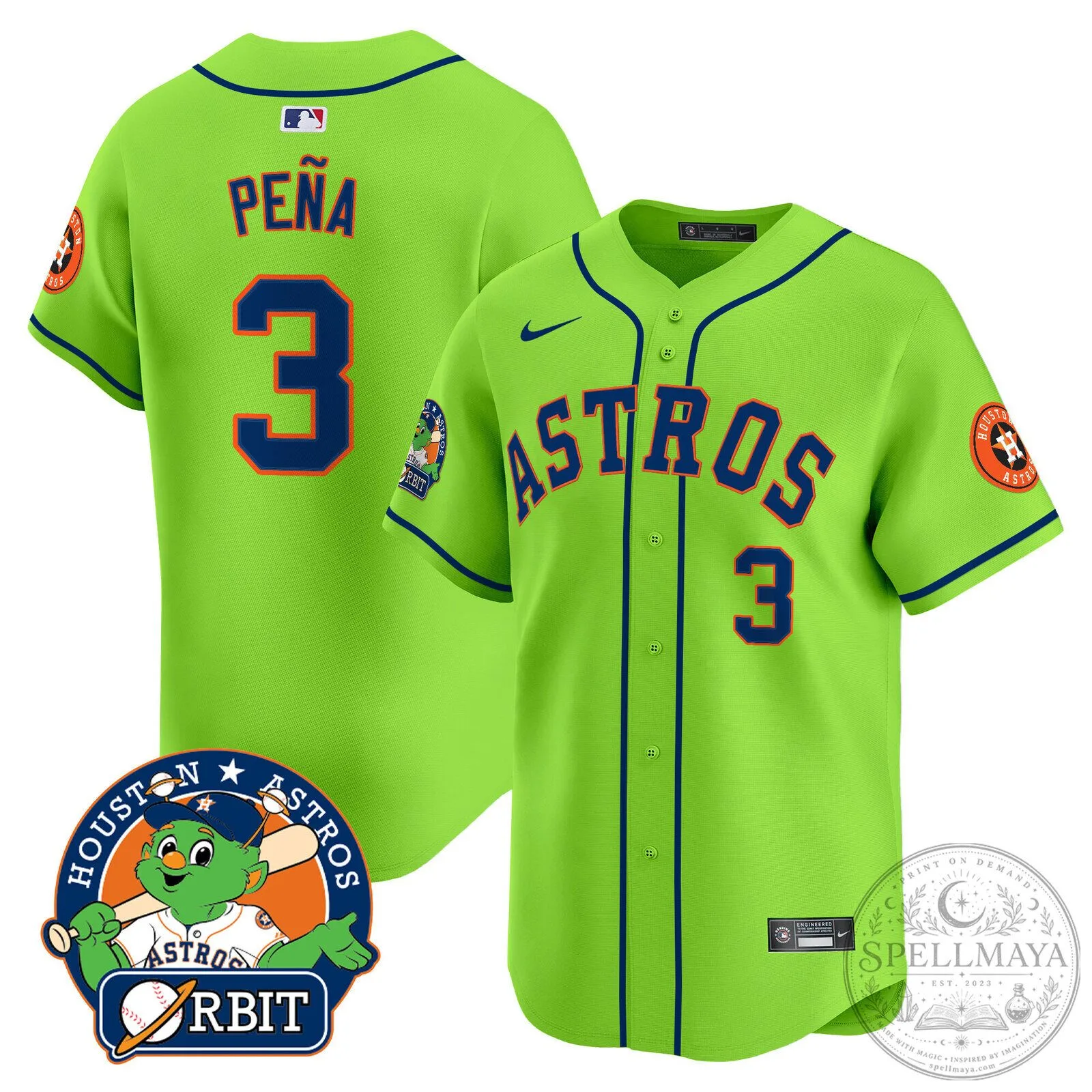 Houston Astros Jose Altuve Youth Green Replica Baseball Jersey 50 Houston Astros Jose Altuve Youth Green Replica Baseball Jersey