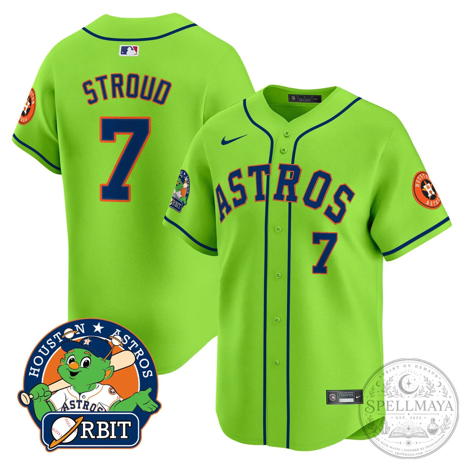 Houston Astros Jose Altuve Youth Green Replica Baseball Jersey 56 Houston Astros Jose Altuve Youth Green Replica Baseball Jersey