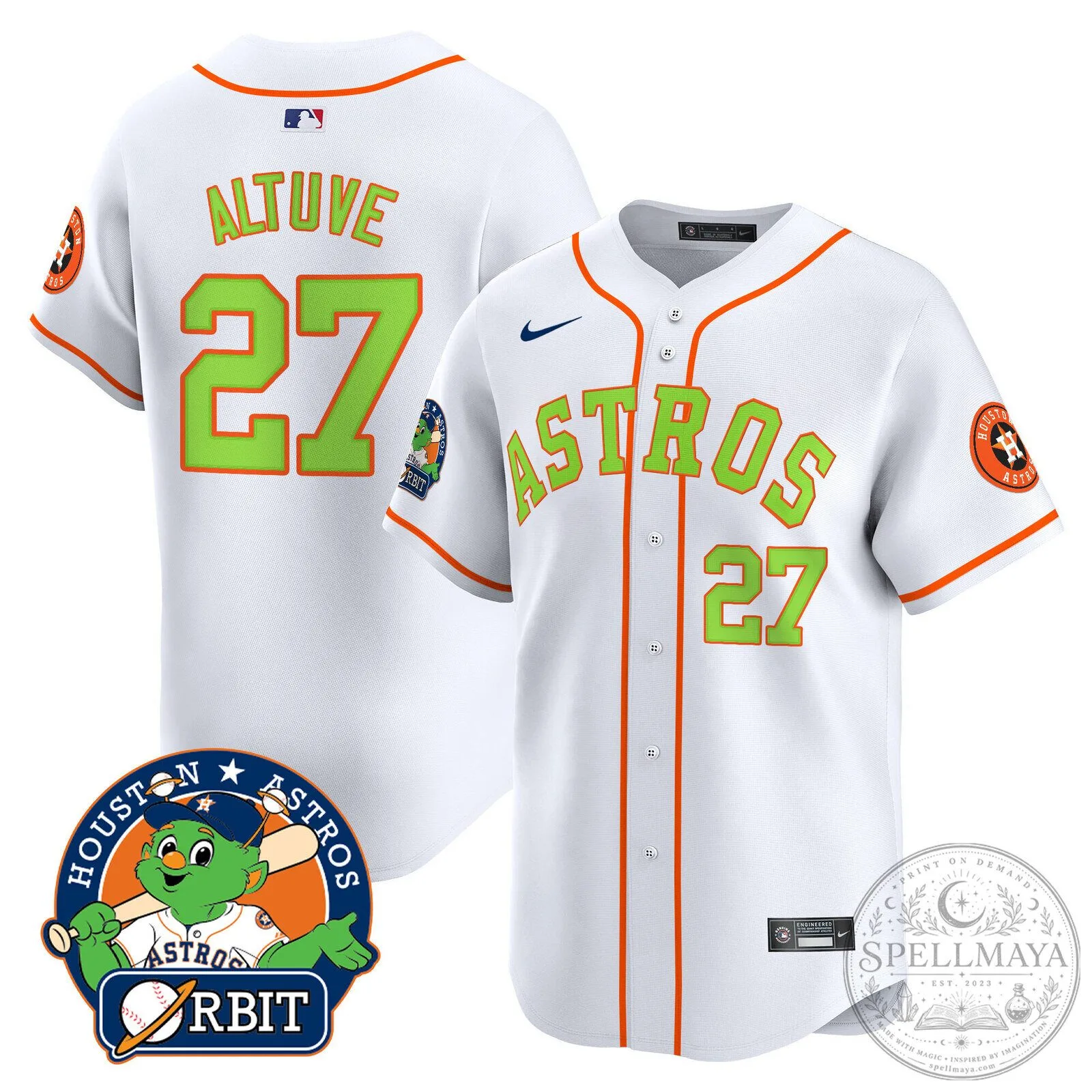 Houston Astros Jose Altuve Youth Green Replica Baseball Jersey 58 Houston Astros Jose Altuve Youth Green Replica Baseball Jersey