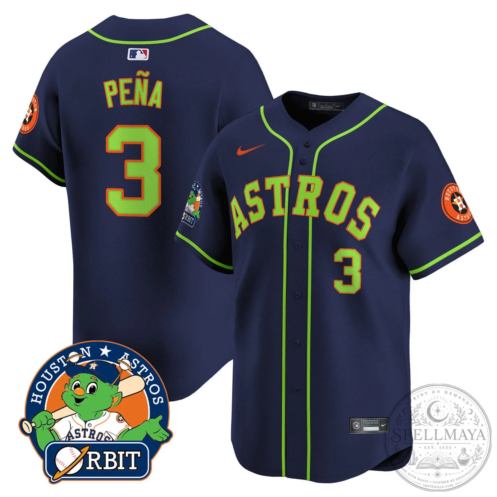 Houston Astros Jose Altuve Youth Green Replica Baseball Jersey 68 Houston Astros Jose Altuve Youth Green Replica Baseball Jersey