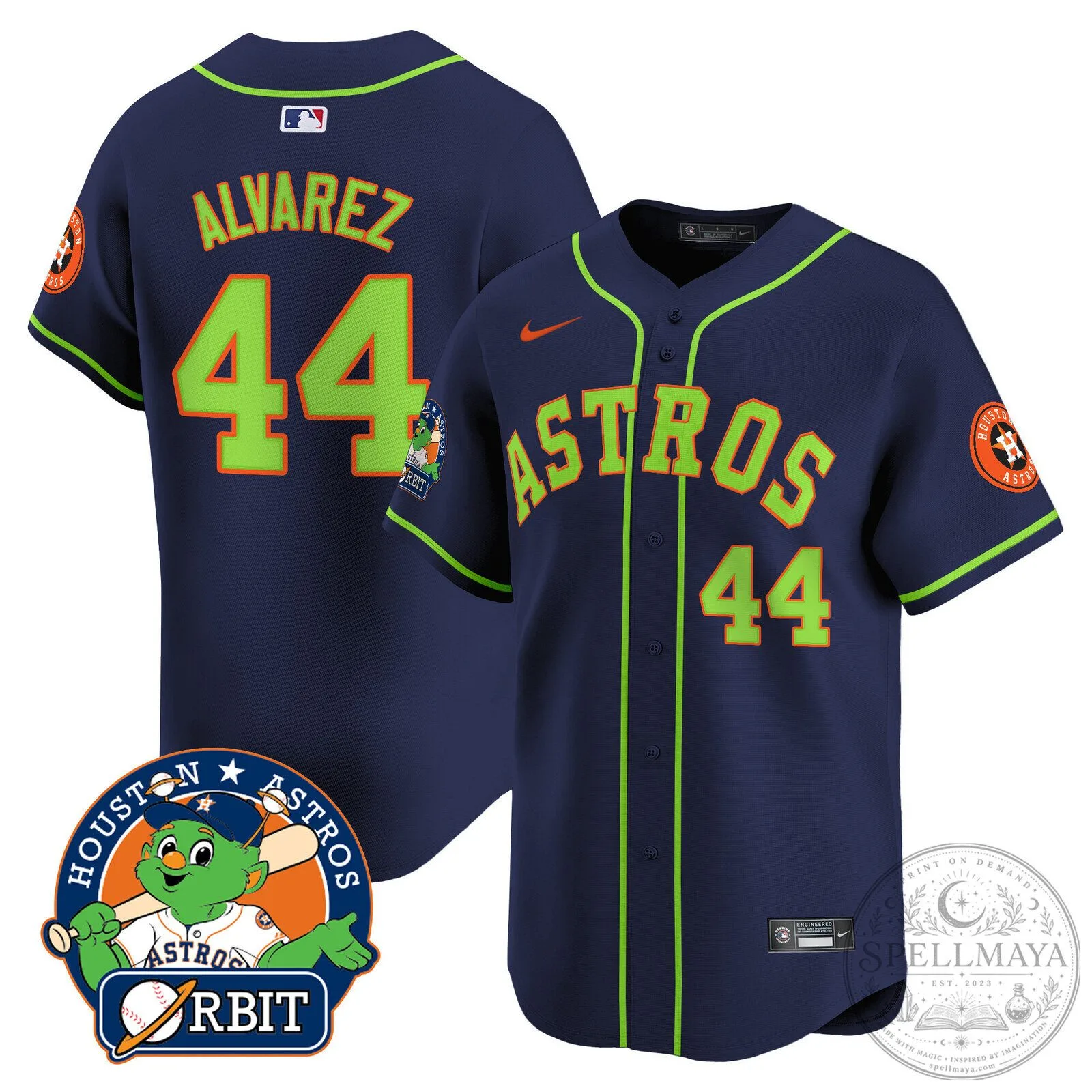 Houston Astros Jose Altuve Youth Green Replica Baseball Jersey 71 Houston Astros Jose Altuve Youth Green Replica Baseball Jersey